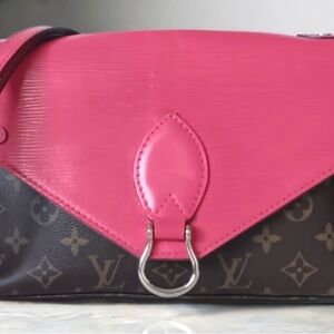 Louis Vuitton Fuchsia Epi Leather and Monogram Canvas Saint Michel